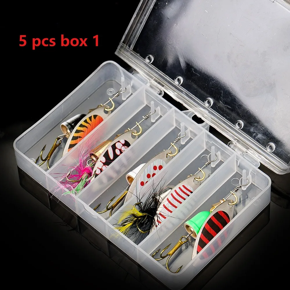 5 Stück Glockenförmige Spinnerköder, robuste Metallköder für Barsch, Forelle, Lachs, harte Metall-Spinnerköder, Angelzubehör – Detail 7