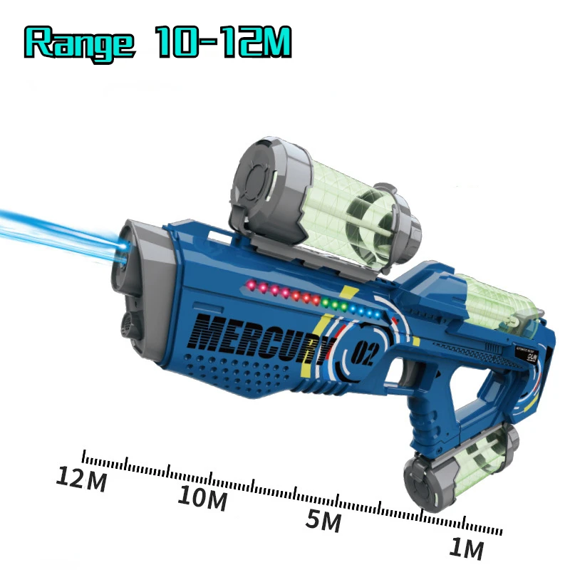 Electric Water Gun Toys Fully Automatic Continuous Firing Luminous Water Gun Interactive Water Splashing Children's Toy Guns 2