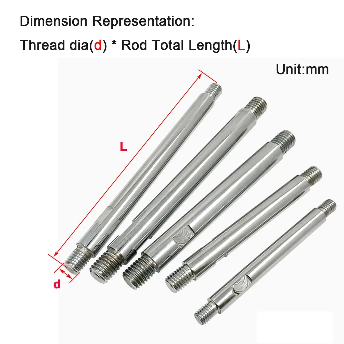 Bedienhebelschraube für Werkzeugmaschinen, Doppelkopf aus Edelstahl 304, mit kugelförmigem Griff – Detail 1