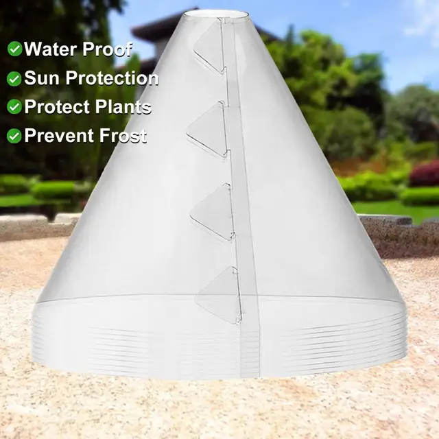 10/20 db Növények Kerti Cloches Tiszta Kúp Alakú Védelem A Növénytől Madarakból Fagyos Csigák Állati Fiatal Csengő Burkolat Jar Kupola - Image 5