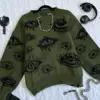 Gothic Punk Oversized Eye Pattern Sweaters for Men and Women Autumn and Winter Thickened Sweatshirts Knitted Sweater Streetwear 4