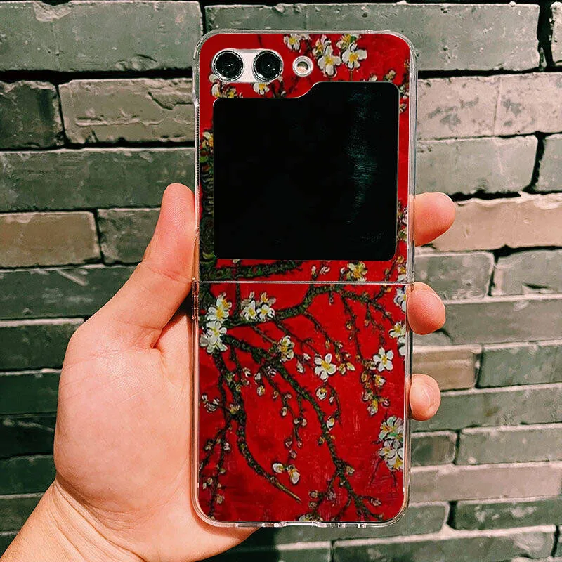 Van Gogh Floral Oil Painting Shockproof Folding Phone Case