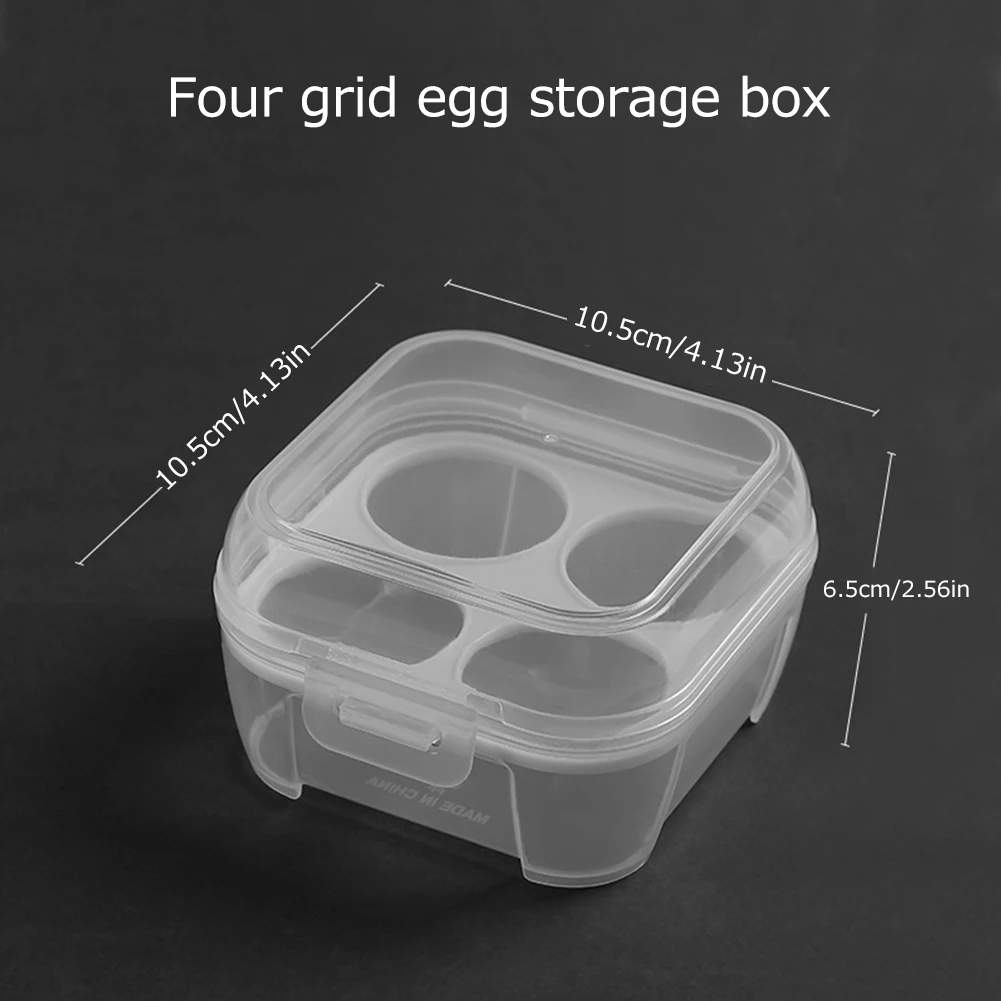 Scatola portauova portatile Contenitore da cucina trasparente Custodia organizer per picnic da campeggio all'aperto Portauova 3/4/8 griglie 6