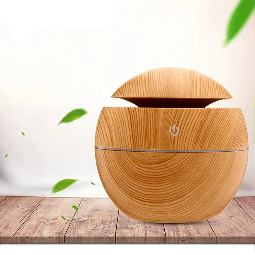 

Household Aromatherapy Wood Grain Round Humidifier Mushroom Humidifier Wood Grain Aromatherapy