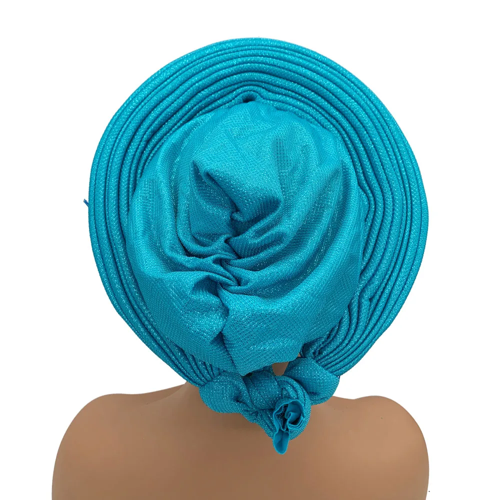 African Head Wraps African Auto Gele Women's Turban Cap Nigeria Headtie Wedding Party Head Ties Female Head Wraps Already Made Autogele