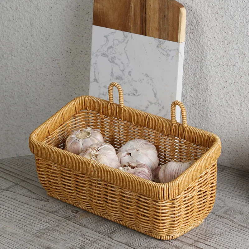 Hand-Woven Wall Hanging Storage Basket 3