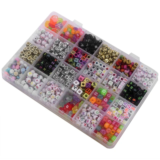English Letter Acrylic Beads Square Flat Alphabet Beads Charms Bracelet Necklace for Jewelry Making DIY Set 5