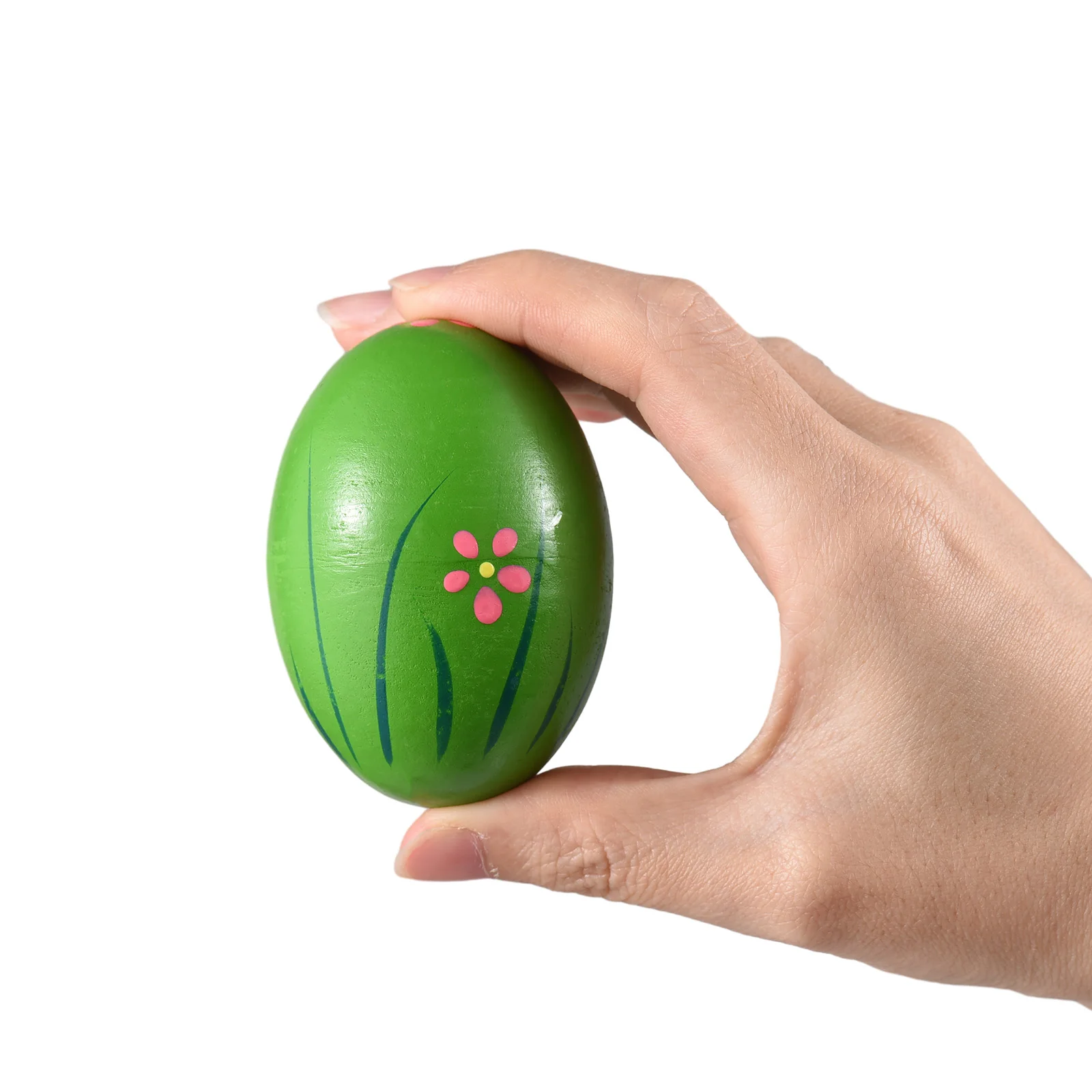 6 Pack Wooden Shake Egg Easter Egg Percussion Instrument Interesting Music Shake Eggs for Party Easter Gift