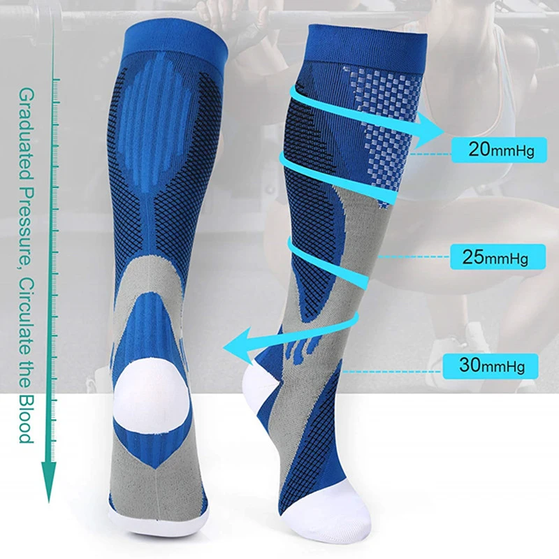 

Sports Compression Socks Men Women Anti Fatigue Pain Relief Knee High Stockings Outdoor Medical Nursing Knee High Socks