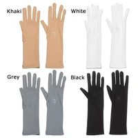 Mid-long Sunscreen Gloves for Women Summer Spring Lady Stretch Anti UV Slip Resistant Driving Gloves Breathable Thin Gloves 1