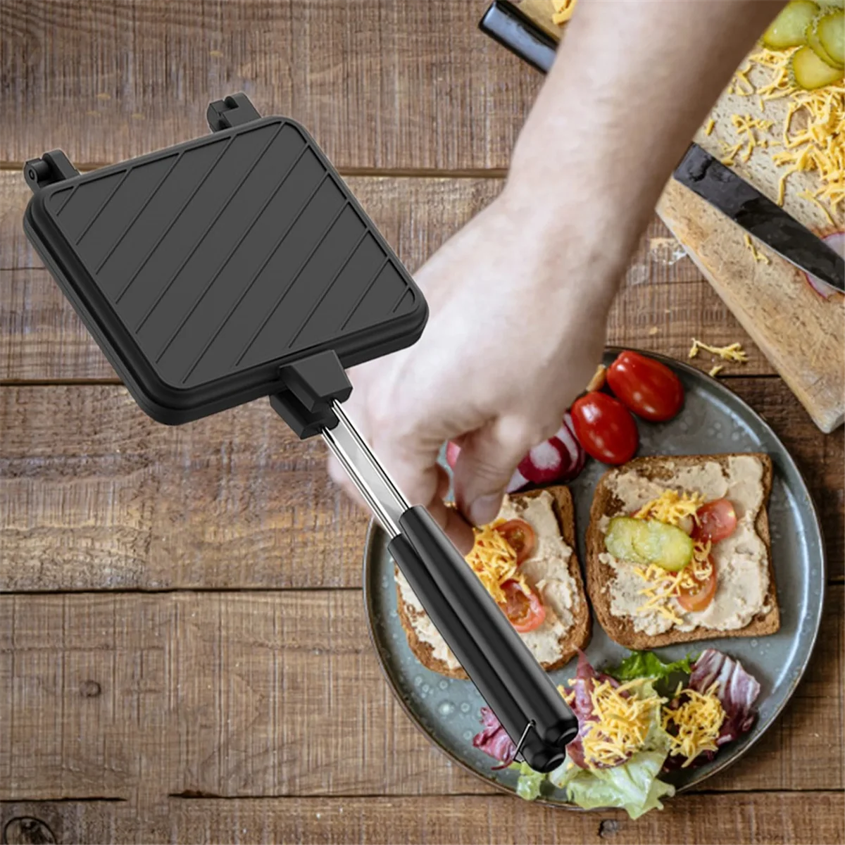 Non-Stick Coating Sandwich Mold Frying Pan Toast Breakfast Machine for Pancake Maker Bread Toast Kitchen Tool-CKFAM