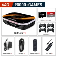 Kinhank Super Console X4 Plus 4 + 32G 3 en 1 60000 jeux 60 + émulateurs pour Console de jeu PS1/PSP/SS/DC/N64 sortie HD 2