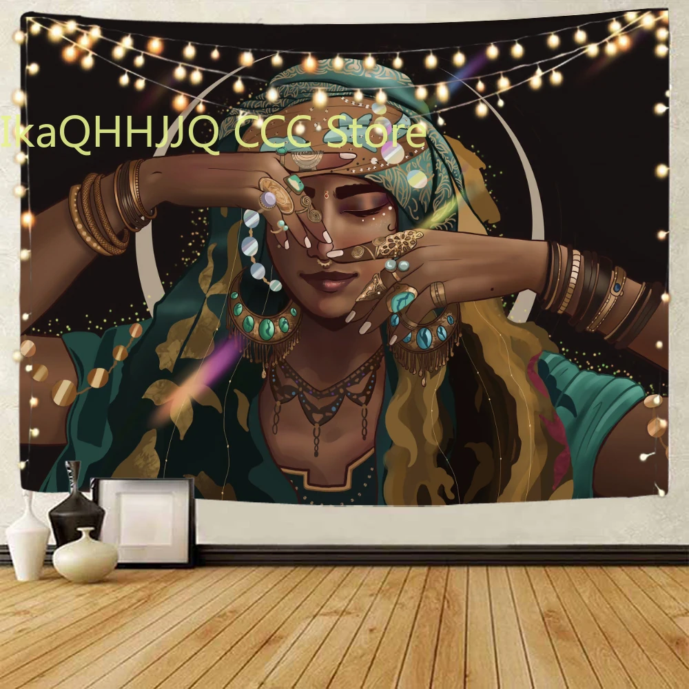 

Фантазийный гобелен для девичьих фонов, гобелен Datura, Богемный Хиппи, украшение для стен, гобелен, украшение для дома