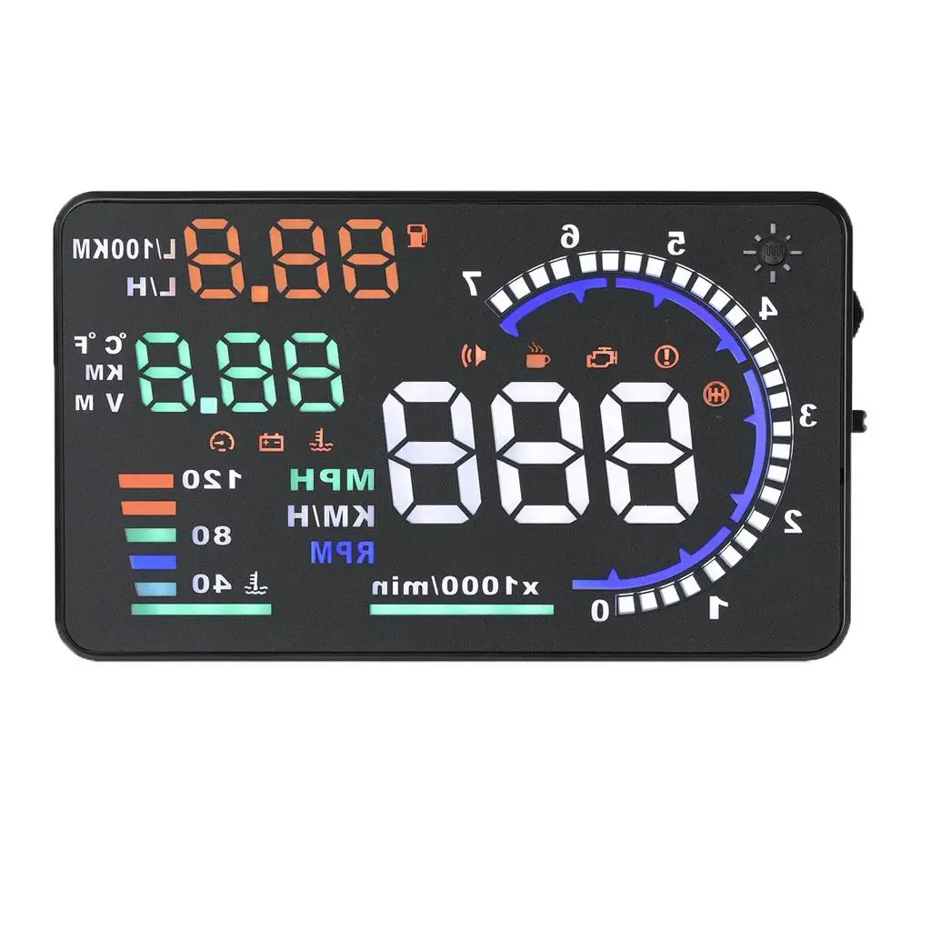 ڵ HUD  ÷, OBD II ӵ , Ƽ ÷ ũ A8, 5.5 ġ