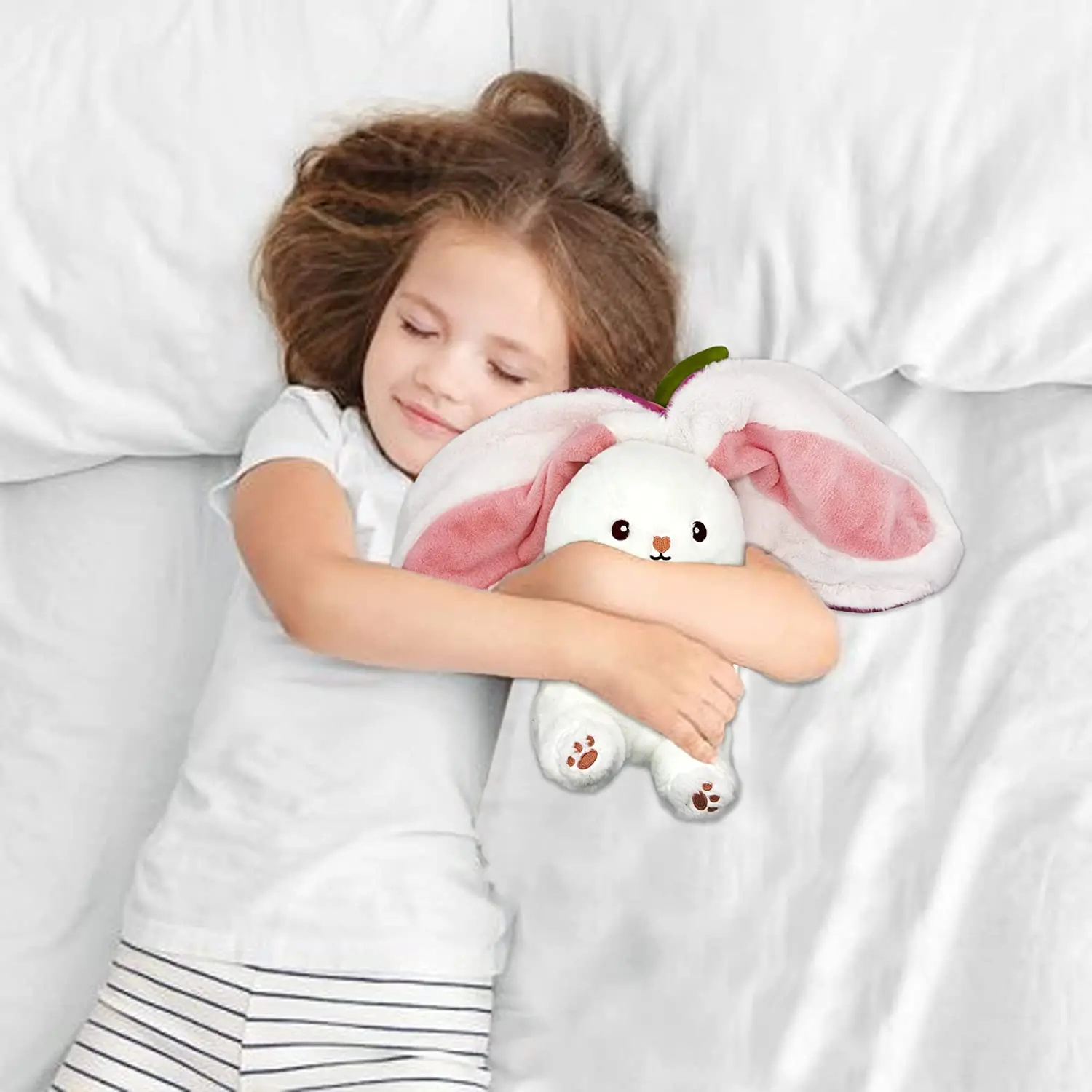 

Kawaii Fruite Rabbit Plush Toy Soft Stuffed Cute Animals Bunny Turn to Fruite Dolls Cartoon Pillow for Girlfriend Birhthday Gift