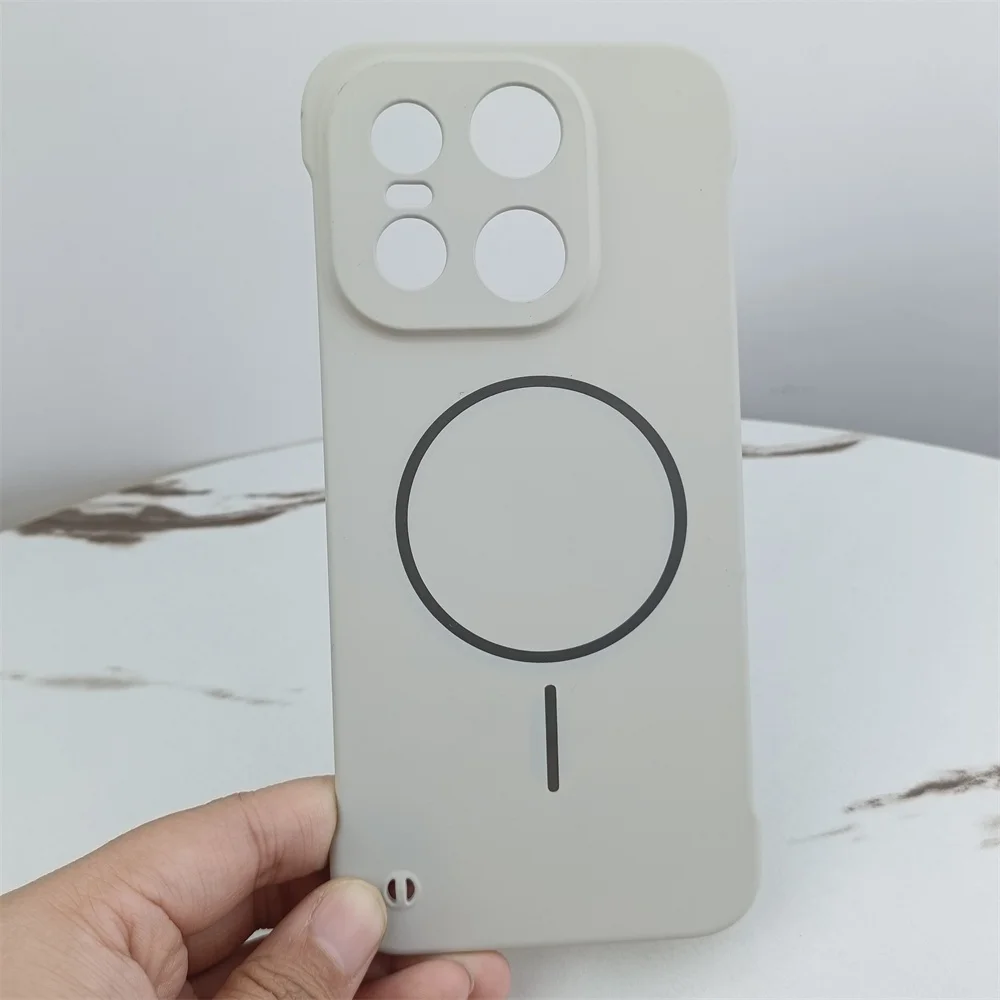 Luxury Matte Slim Frameless Magnetic Phone Case - Compatible with Wireless Charging, Hard Cover Design