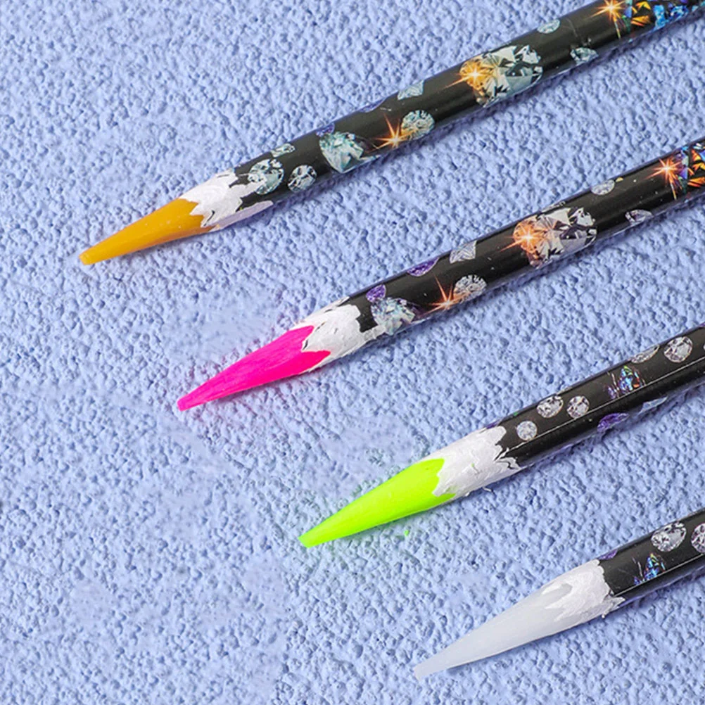 4 Pcs Drilling Tool Nail Crayon Tools Paraffin Wax Pencil Rhinestone Picker 5