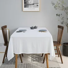

Cotton Tablecloths, Waterproof Table Covers Retro Small Fresh White Dining Table Coffee Table Deco