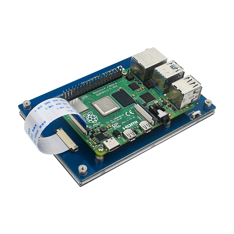 Raspberry Pi 5 Inch DSI LCD Capacitive Touch Screen 800x480 MiPi Display For RPi 5 4B 3B+ 3B Monitor with Holder
