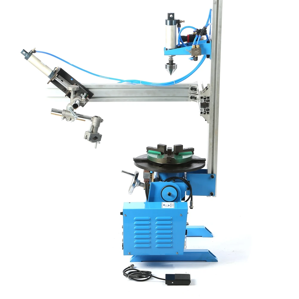 Combinatorial Welding Positioner HD-50 50KG Rotary Turntable With WP200 Chuck Pneumatic Torch Holder Center Holder 25/65mm 2