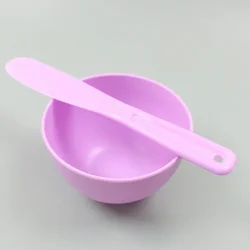 Ultimate Facial Skin Care Tool Set: Silicone Brush, Applicator Spatula, Measuring Spoon & Mixing Bowl Kit - Beauty Essentials (Purple Set)