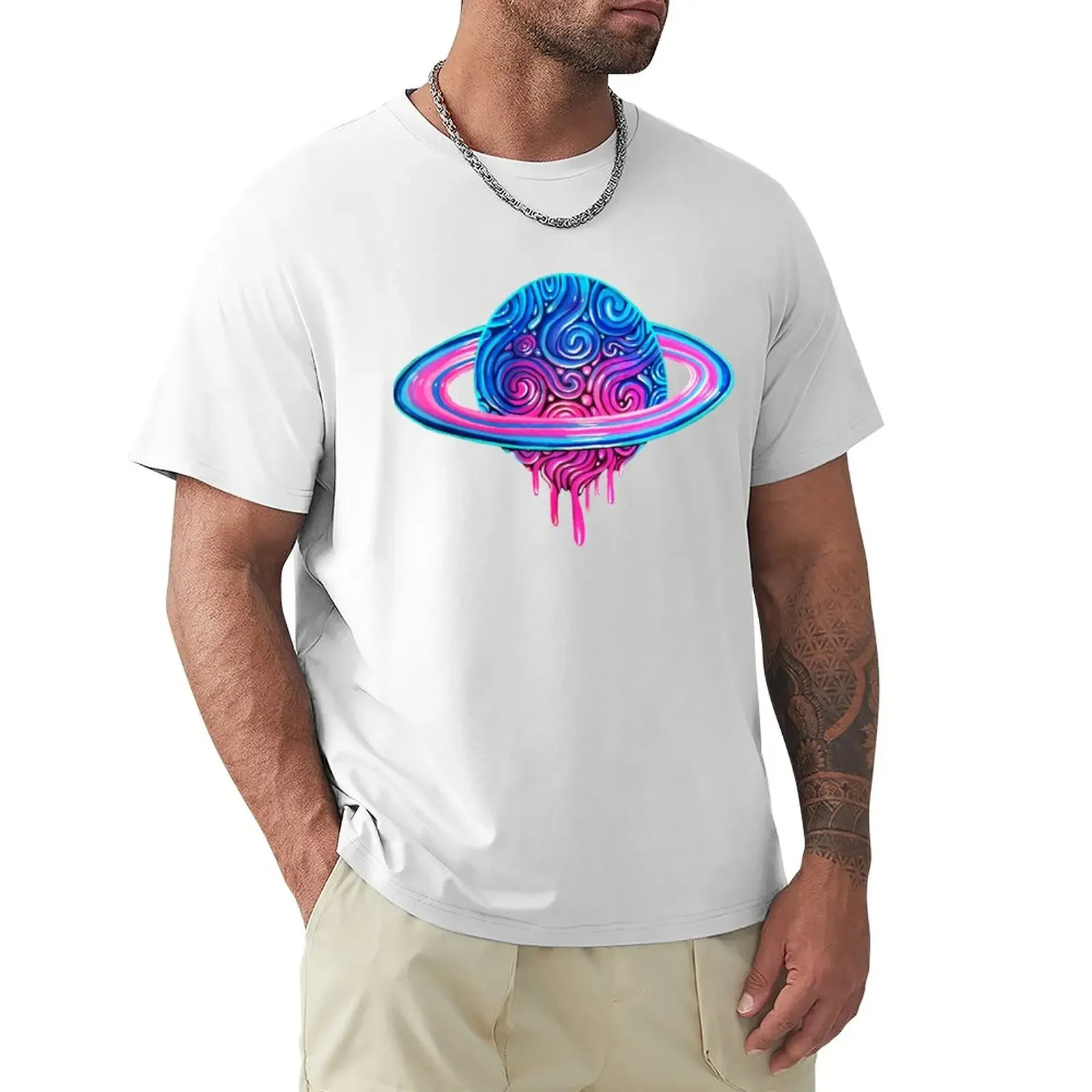 

Drippy Saturn T-Shirt tops animal prinfor boys black t shirts for men