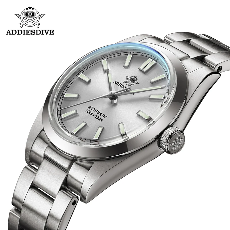 ADDIESDIVE 36mm AD2028 PT5000 Automatic Mechanical Watch Sapphire Reloj Hombre BGW9 Super Blue Luminous 10Bar diver  Man Watch addiesdive man watch nh35 diver c3 luminous divers calendar display sapphire crystal 200m automatic mechanical watch