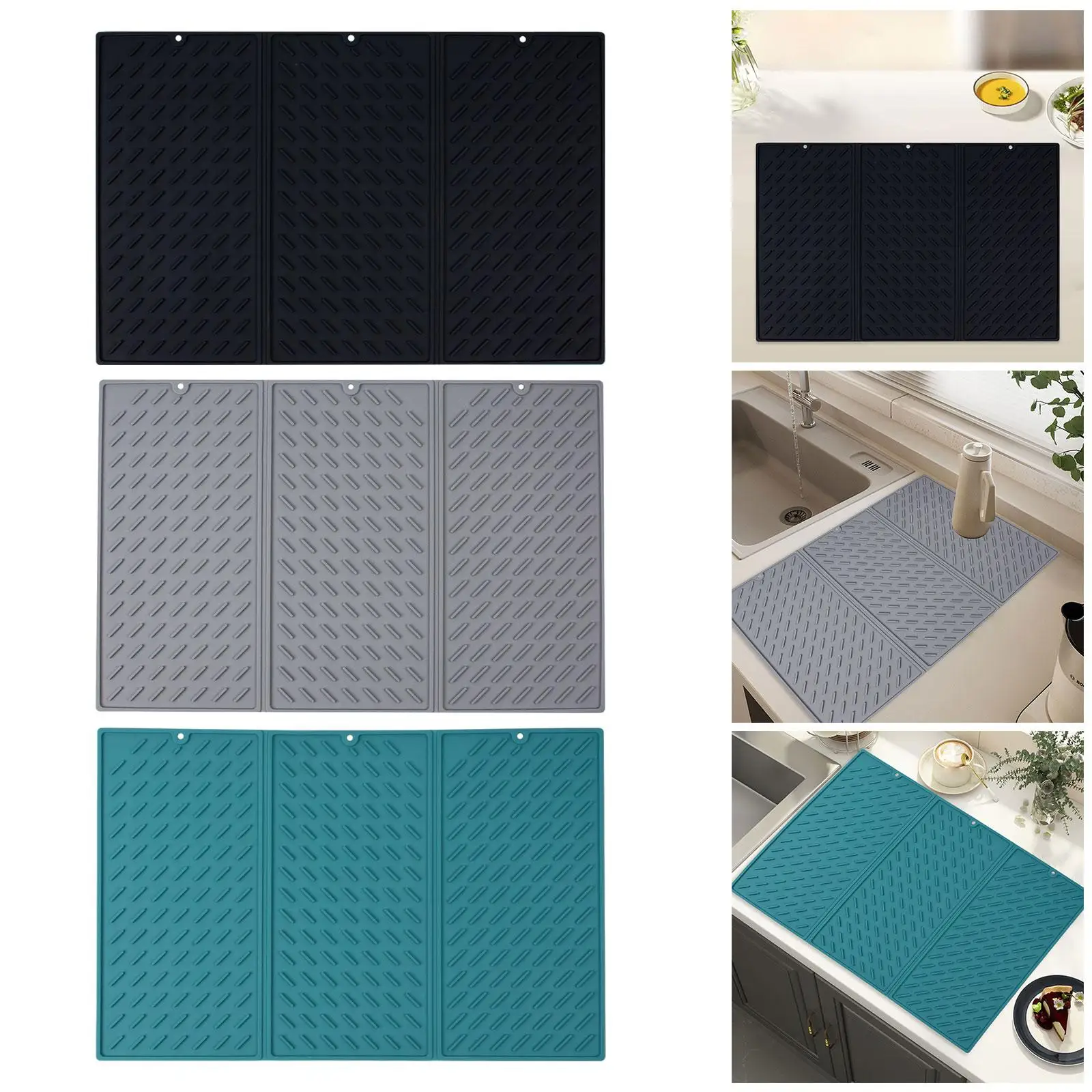 Drain Mat Dish Drying Mat Waterproof Heat Insulation Draining Board Dish