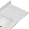Engineered Stone Bathroom Vanity Top 36" with Undermount Left Side Sink Waterproof Anti-Scratches Easy to Clean 3