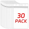 30-1Pc Transparent Vinyl Plastic ID Card Protector Case Bank Credit Card Protector ID Card Badge Holders Waterproof Storage Case 1