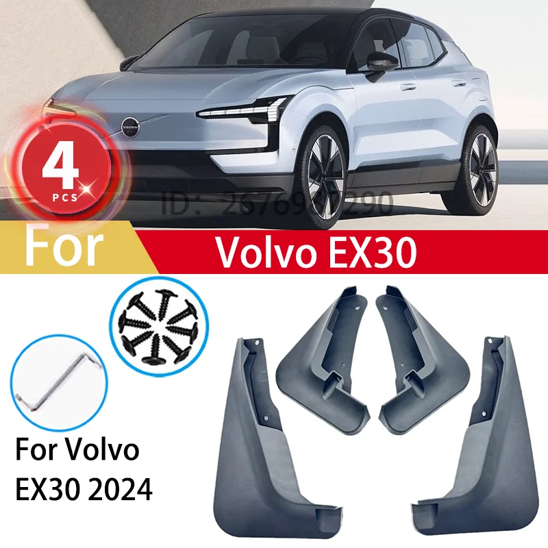 Voor Volvo EX30 2024 Spatlappen Spatlappen Spatborden Spatlappen Voor Achter Autobescherming 4 Stuks Spatborden Accessoires