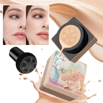 O'CHEAL Mushroom Cushion CC Cream Face Airy Coverage Long-lasting Moisturizing Waterproof Oil Control Concealer BB Cream Makeup
