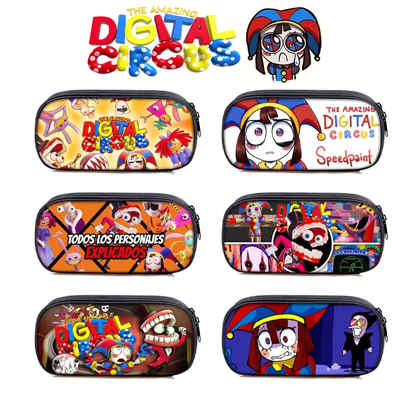 The Amazing Digital Circus Pencil Case Borse Per Cancelleria Per Studenti Cartoon Bambini Pen Bag Anime Printed Storage Bags Kids Pens Box