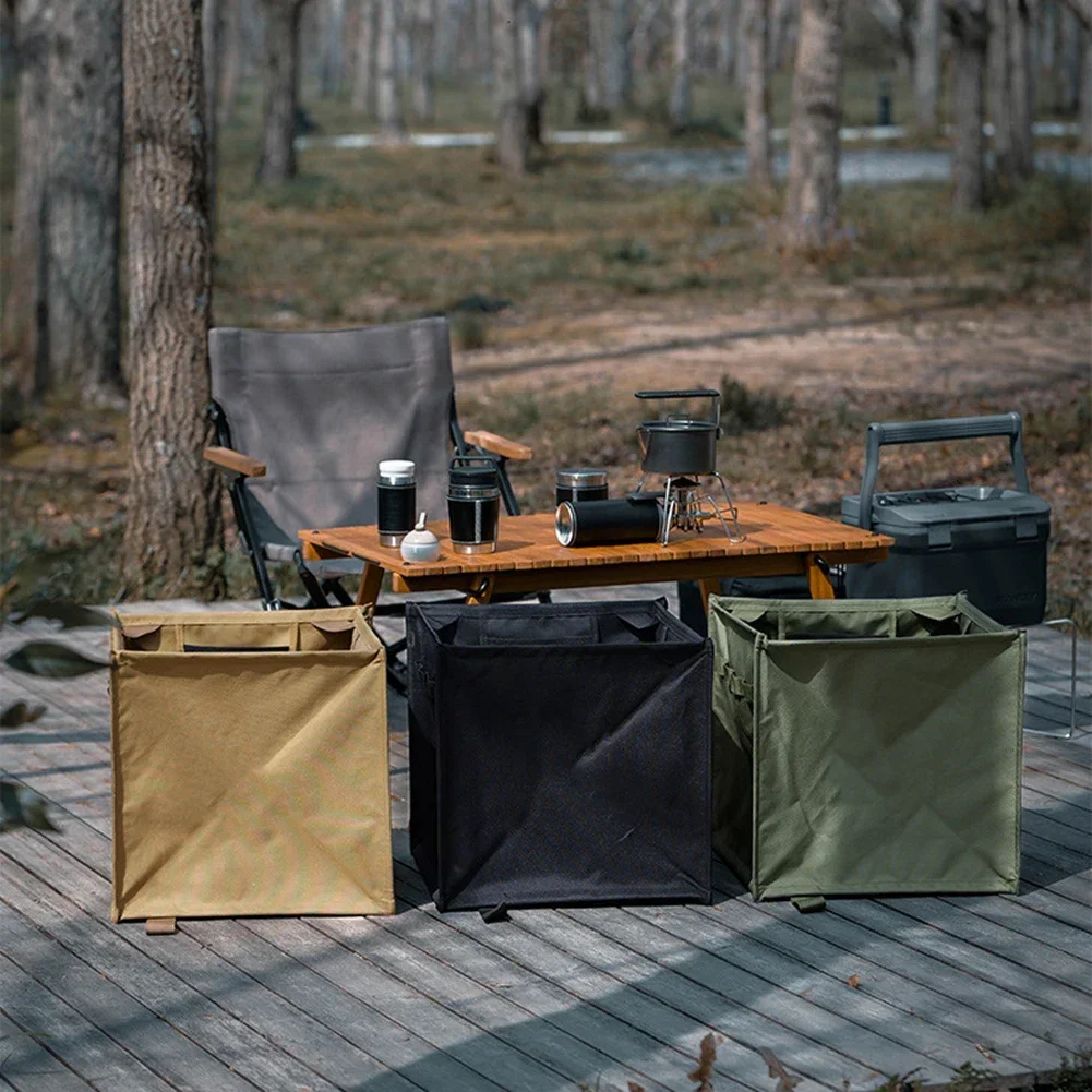 Space Efficient Outdoor Trash Management Tool Lightweight Collapsible Storage Basket Made of 600D Oxford Cloth