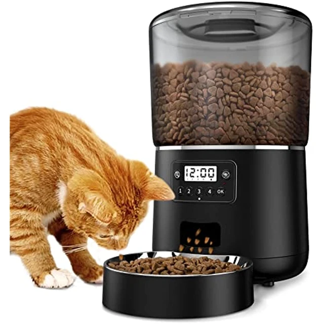 Robeco-Alimentador automático para gatos con cámara, dispensador de comida  para gatos, grabadora de voz inteligente para mascotas, Control remoto,  Alimentador automático para perros y gatos - AliExpress