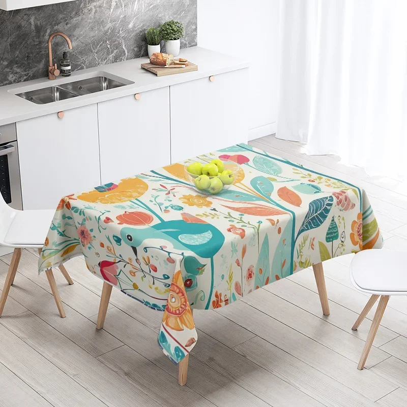 Morandi Grey Abstract Tablecloth Nordic-style Machine Washable Tablecloth Coffee Table Dining Table Dual-use Home Decor 4