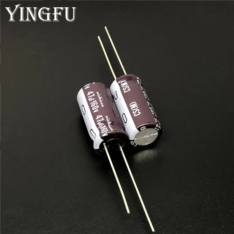 

5pcs/50pcs 47uF 160V NICHICON CS Series 10x20mm High Ripple Current High Reliability 160V47uF Aluminum Electrolytic capacitor