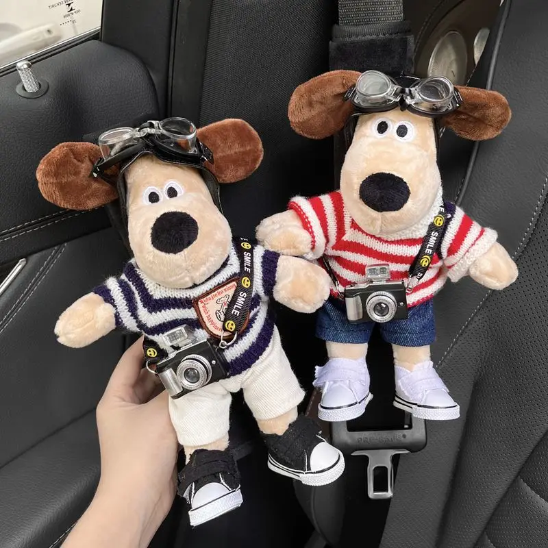 2023 New Car Seat Belt Shoulder Guard Cute Creative Master Dog Doll Car Insurance Belt Anti-abrasion Soft Protection Cover