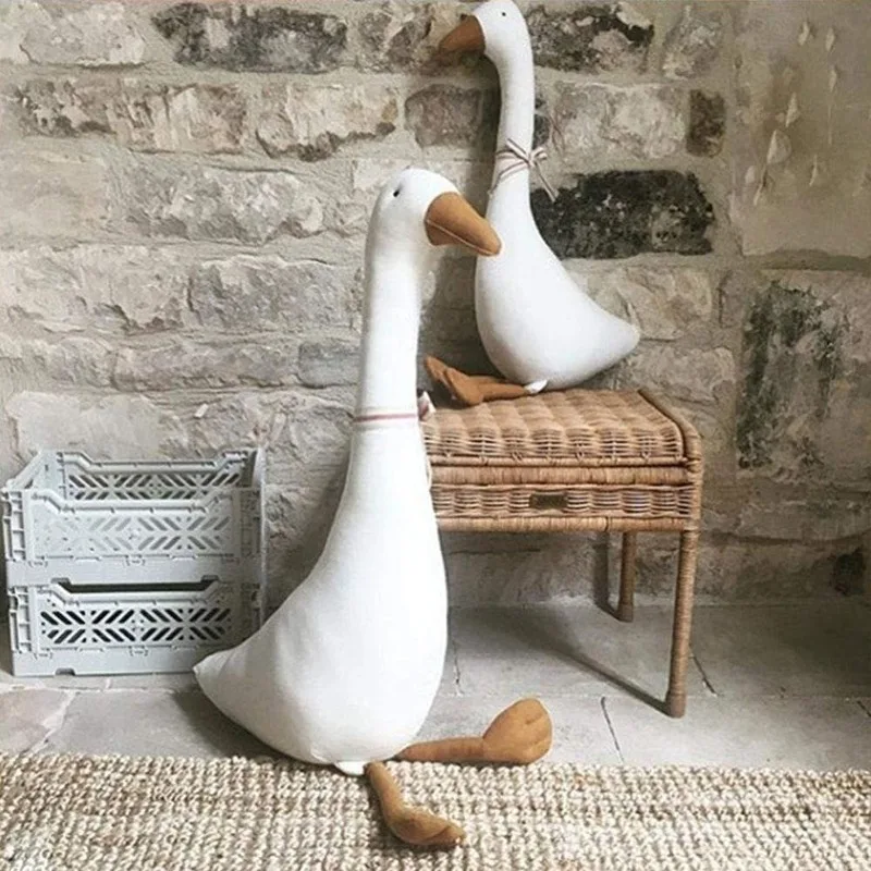 Animals Stuffed Pillow 35/45/55CM Cute Cotton Goose Stuffed Toys Animal Baby Accompanying Dolls Plush Comfort Dolls Soft Pillow