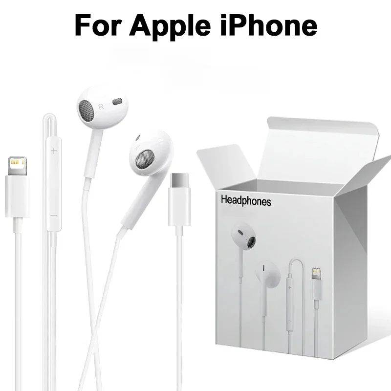 Számára Almafa vezetékes Fejhallgató számára IPhone 14 13th 12 11 15 Menő Minden Mali Fülhallgató X XS XR 8 pius Az Bluetooth earbud