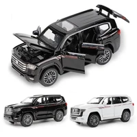 1/32 TOYOTA Land Cruiser LC300 SUV Miniature Diecast Toy Car Model Sound & Light Doors Openable Collection Gift For Boy Children 2