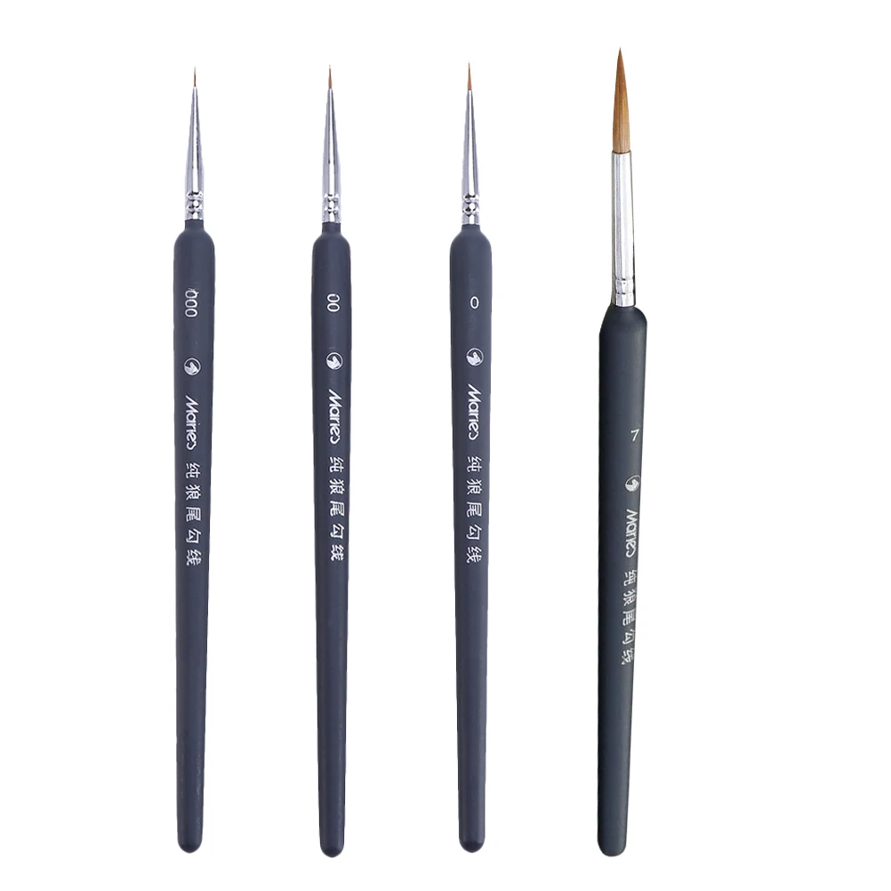 Brush Painting Set Detail Fine Miniature Watercolor Hair Acrylic Wolf Miniatures Liners Artist Micro Oil Kit Drawing 2