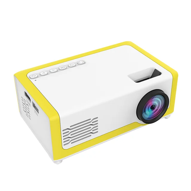 Mini 1080P HD Projector LED Video Projector with US/EU Plug Type Options for Playing Games Office Meetings