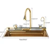 Golden Smart Digital Display Integrated Kitchen Sink Set Temperature Control Waterfall Water Purifier Soap Dispenser Cup Washer 6