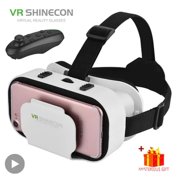 Shinecon VR Occhiali Cuffie 3D Dispositivo di realtà virtuale Casco Occhiali Lenti Smartphone mobile Smart Phone Cellulare Realidade Viar VR