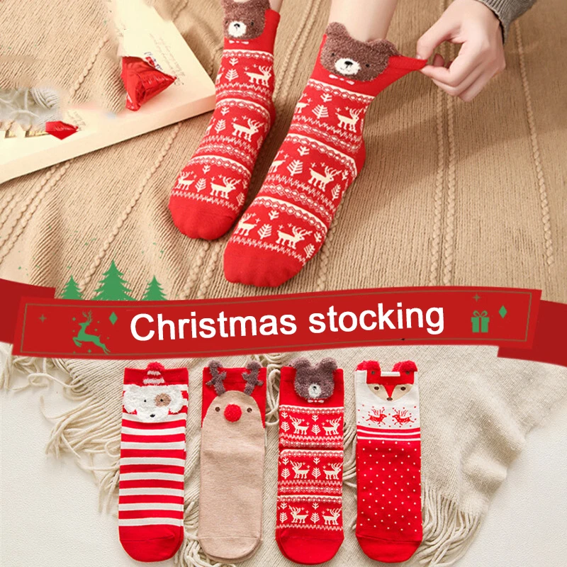 

1pc Christmas Cotton Socks Xmas Gifts Merry Christmas Decorations For Home 2023 Navidad Kerst Natal Noel Happy New Year Decor