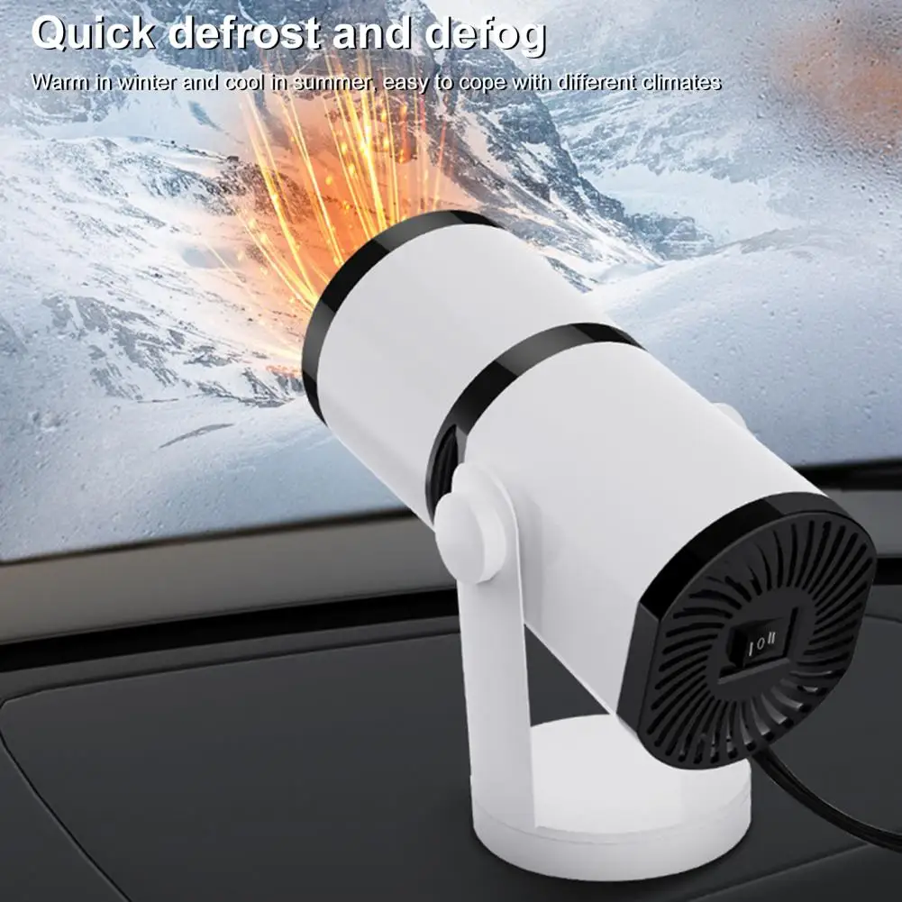 Windscreen Fan  Helpful Low Noise 2-In-1  360 Degree Rotate Car Defogger for Automobile