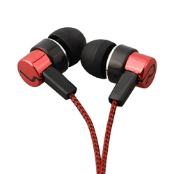 Bass - Enhanced Noise - Cancelling Wired In - Ear Earbuds (Red)