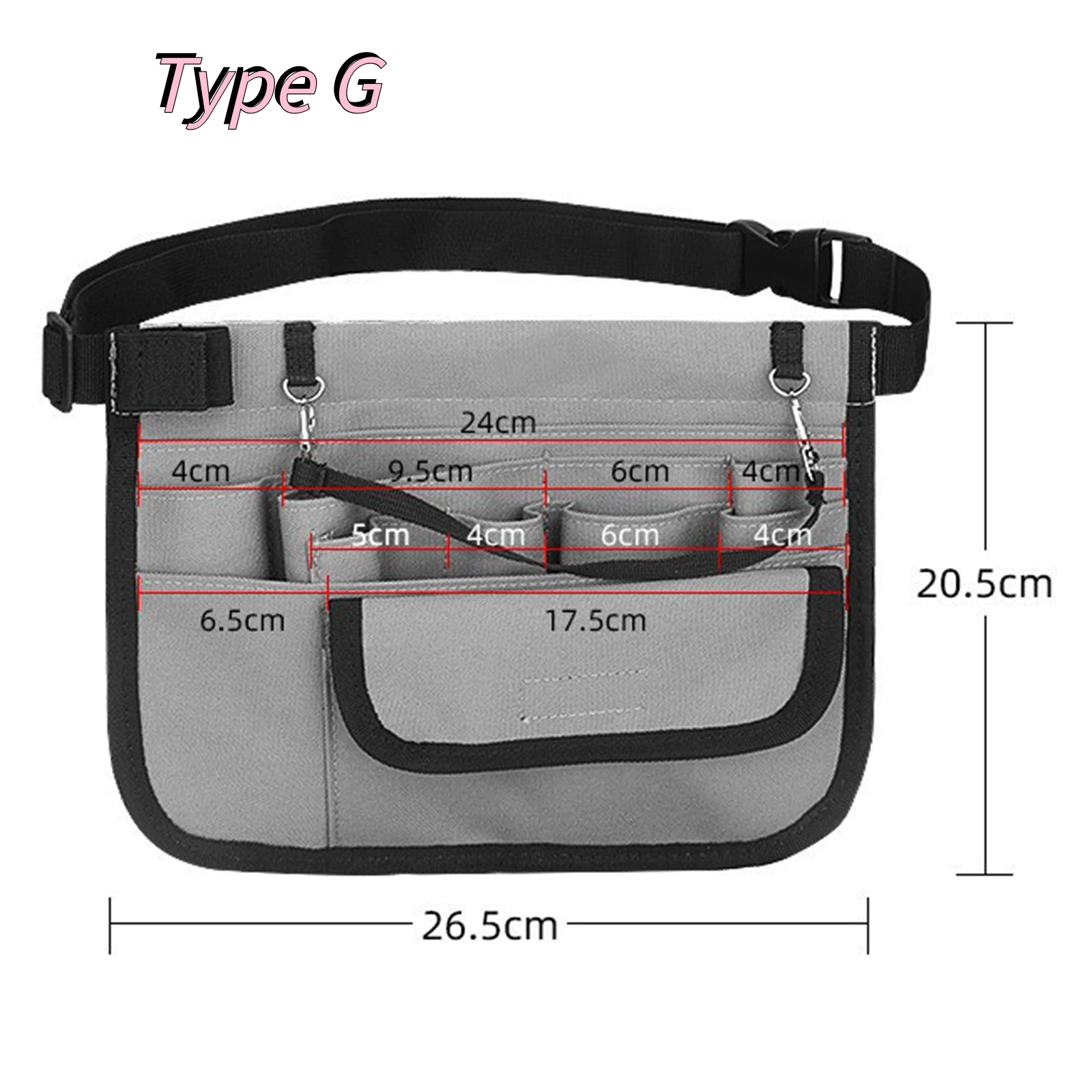 thumbnail image 2 of BOVKE Nurse Fanny Pack – Medical Organizer With Tape Holder, Scissor Loop, Multiple Pockets, Black 2 of 14