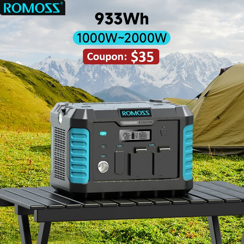 Romoss 1000w - 2000w Portable Power Station 933wh Battery 220v Power Supply Emergency Equipment Generator For Home Outdoor Rv - Power Bank - AliExpress - Апрельский топ товаров с Али
